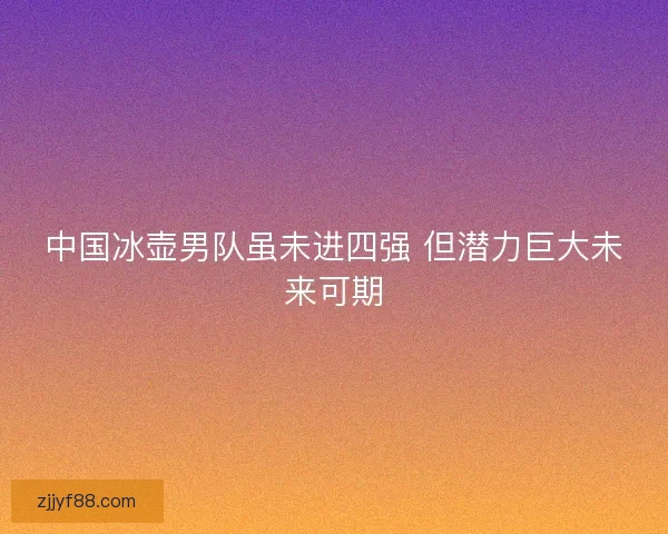 中国冰壶男队虽未进四强 但潜力巨大未来可期